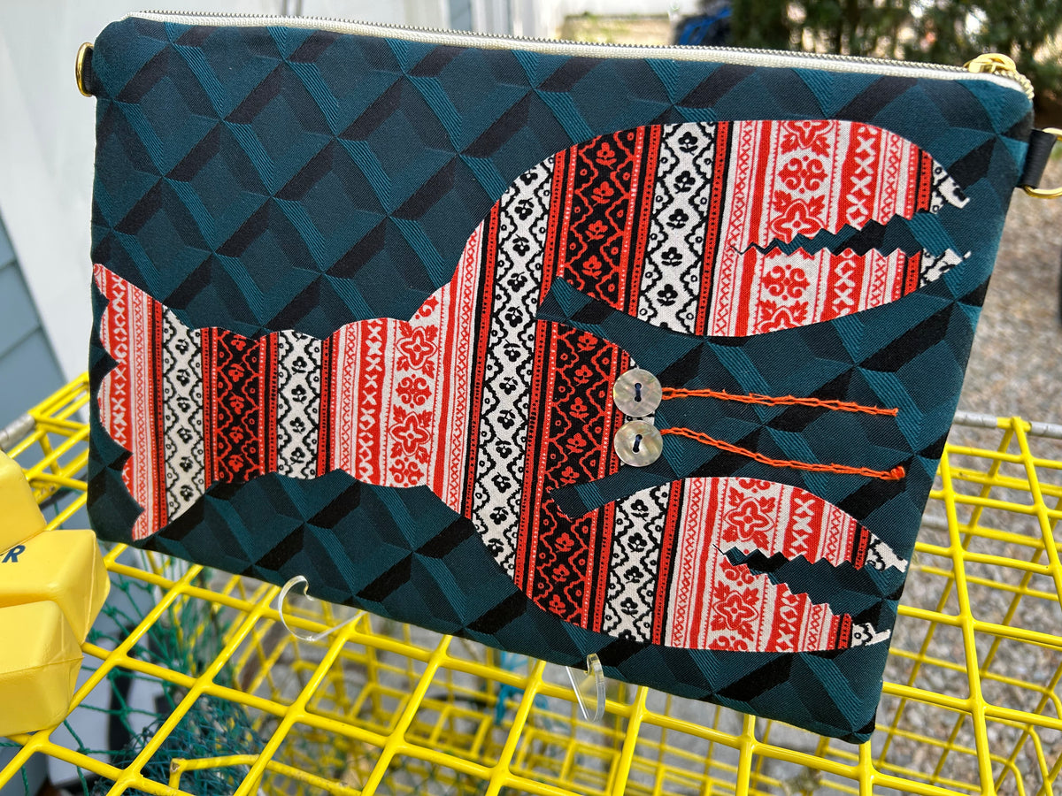 Teal Diamond Lobster Bag