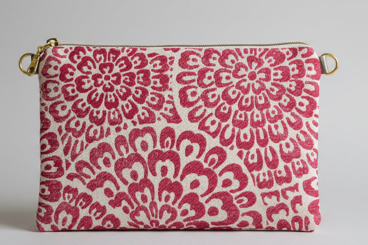 Handmade Upcycled Zinnia  Clutch
